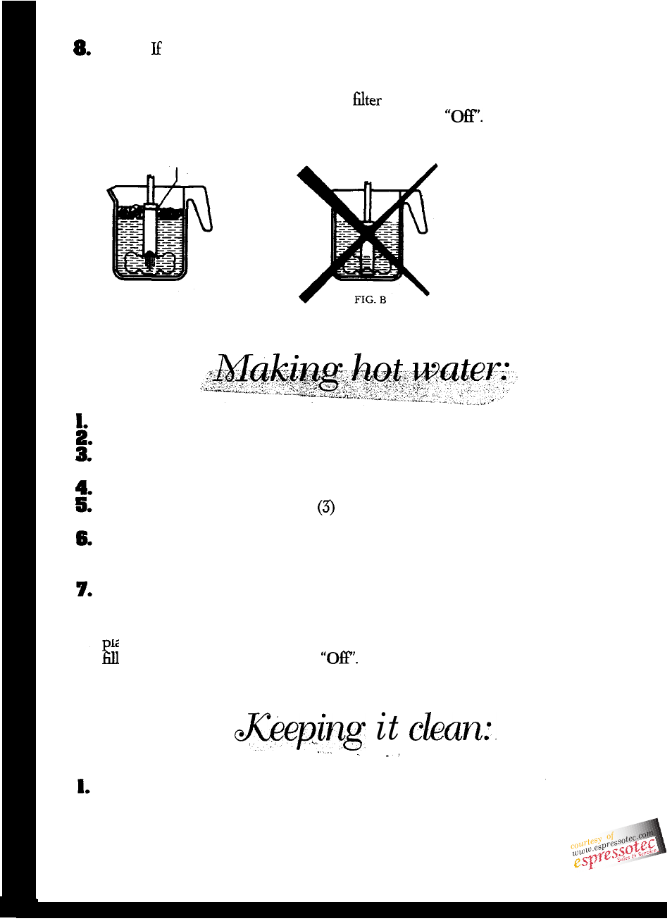 Gaggia Espresso/Cappuccino Maker User Manual | Page 10 / 13