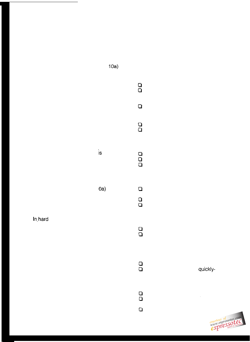Descaling, Trouble-shooting hints | Gaggia Espresso User Manual | Page 10 / 10