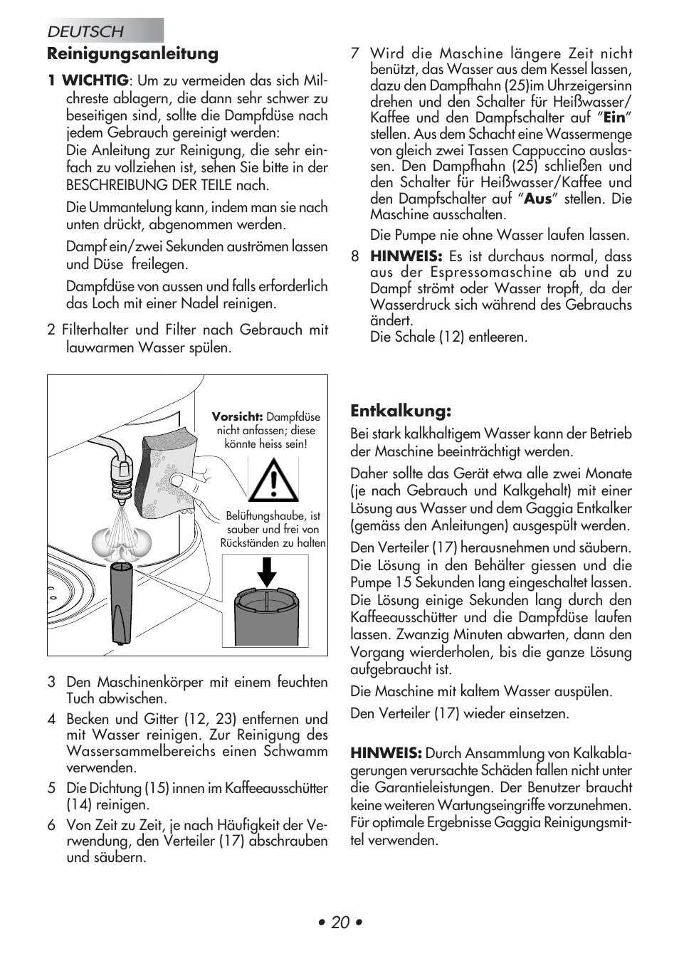 Gaggia Baby User Manual | Page 24 / 55