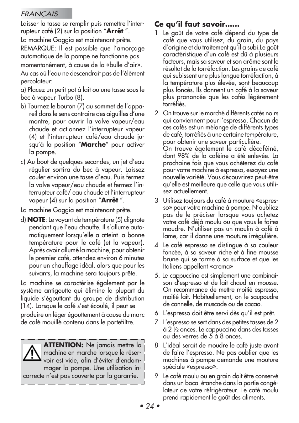 Gaggia Baby User Manual | Page 28 / 55