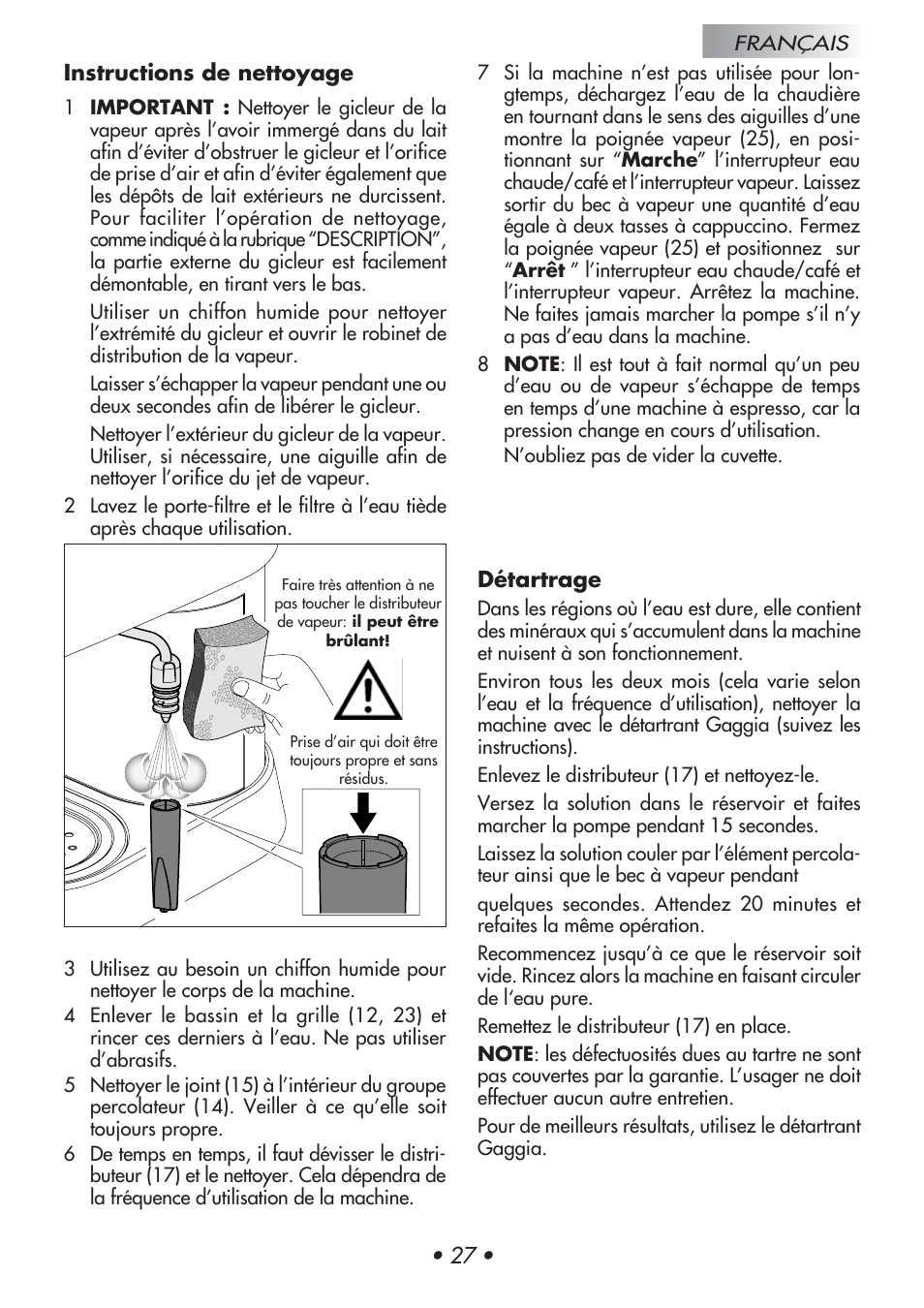 Gaggia Baby User Manual | Page 31 / 55