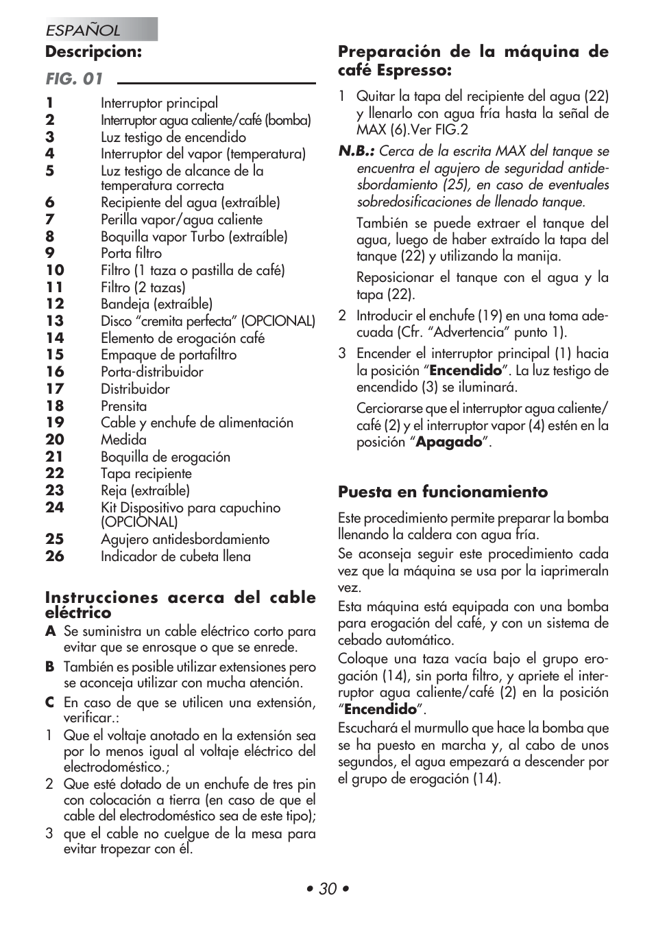 Gaggia Baby User Manual | Page 34 / 55