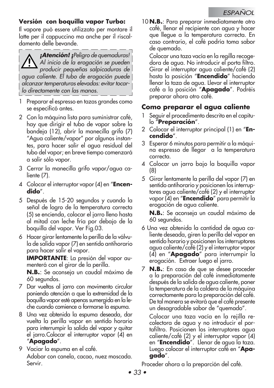 Gaggia Baby User Manual | Page 37 / 55