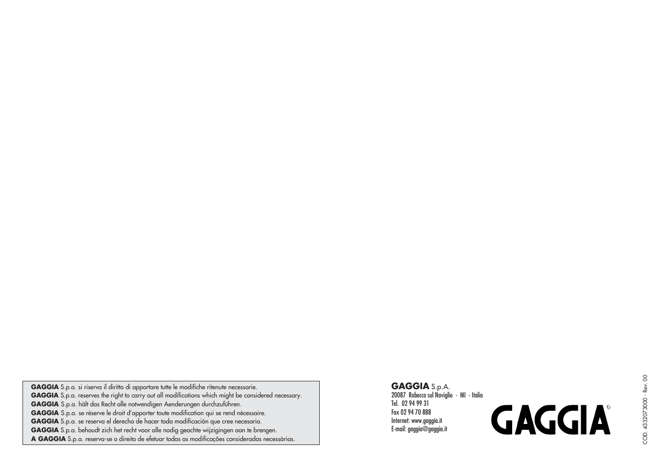 Gaggia | Gaggia Baby User Manual | Page 4 / 55