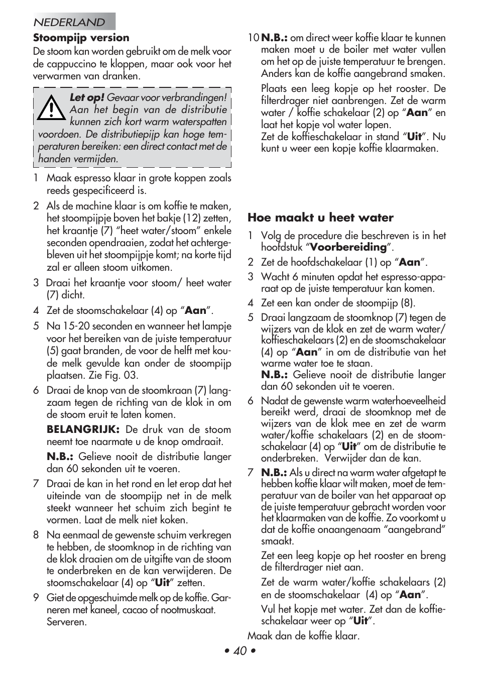 Gaggia Baby User Manual | Page 44 / 55