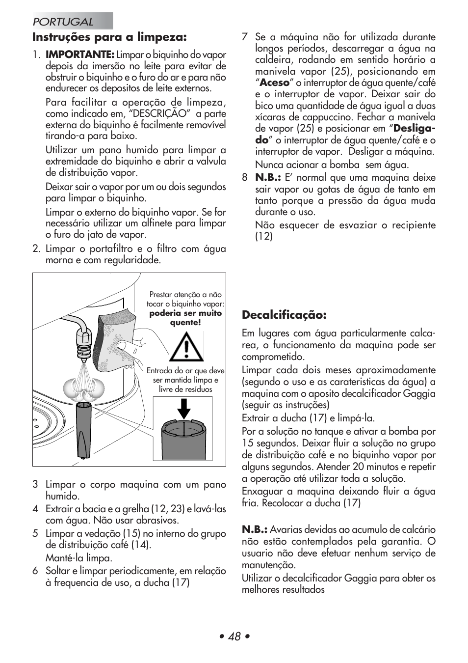 Gaggia Baby User Manual | Page 52 / 55