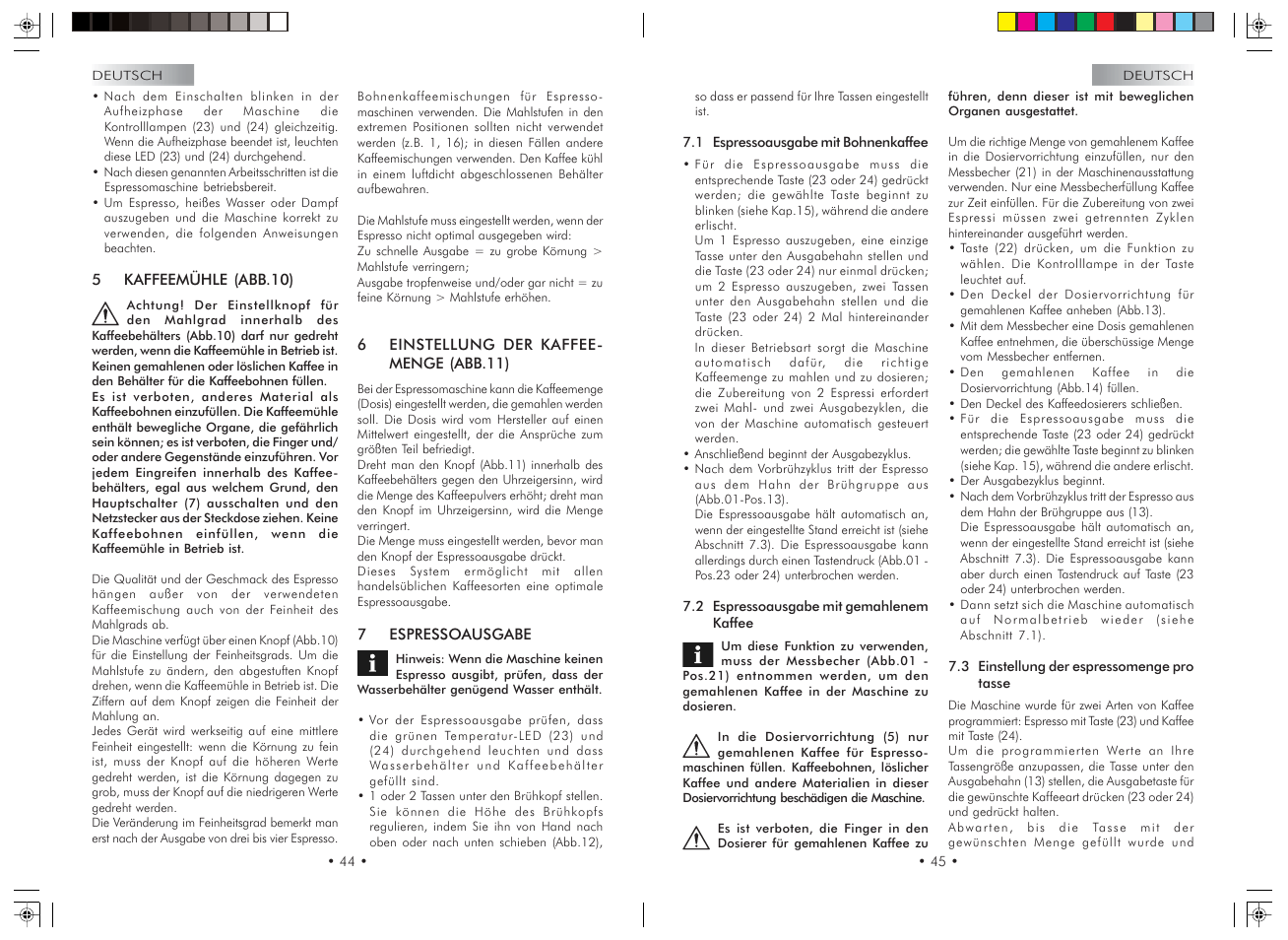 Gaggia Syncrony Compact User Manual | Page 23 / 61