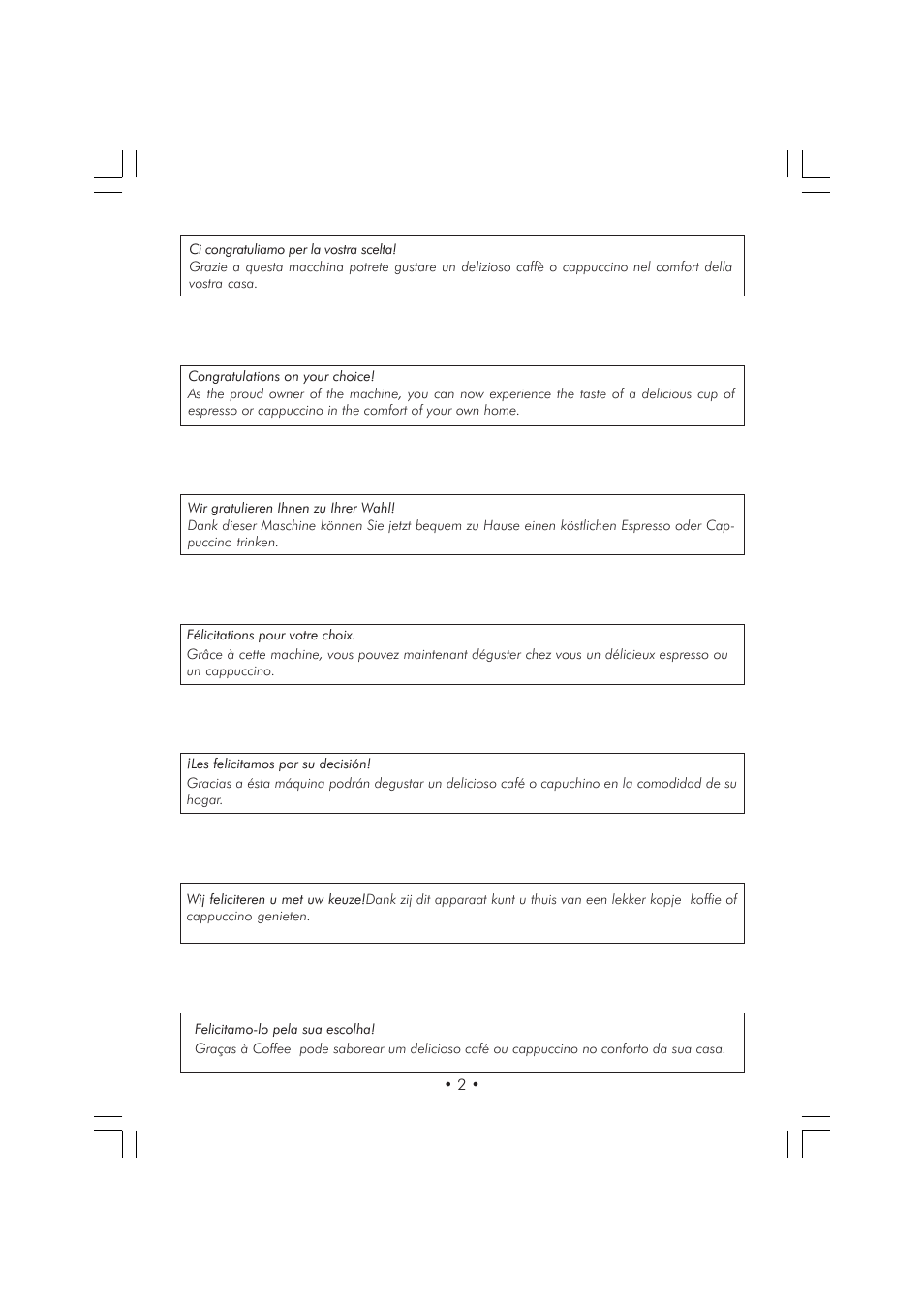 Gaggia TITANIUM Espresso Machine User Manual | Page 2 / 24