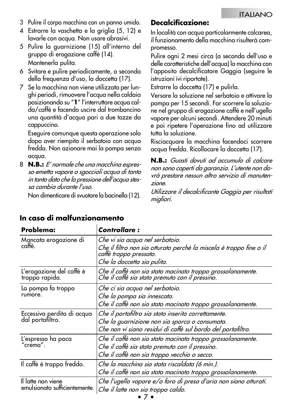 Gaggia Coffee Deluxe User Manual | Page 10 / 53