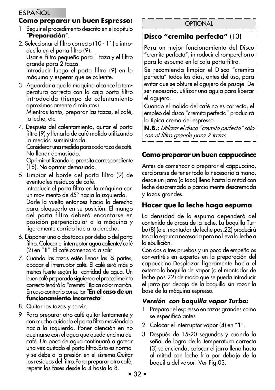 Gaggia Coffee Deluxe User Manual | Page 35 / 53