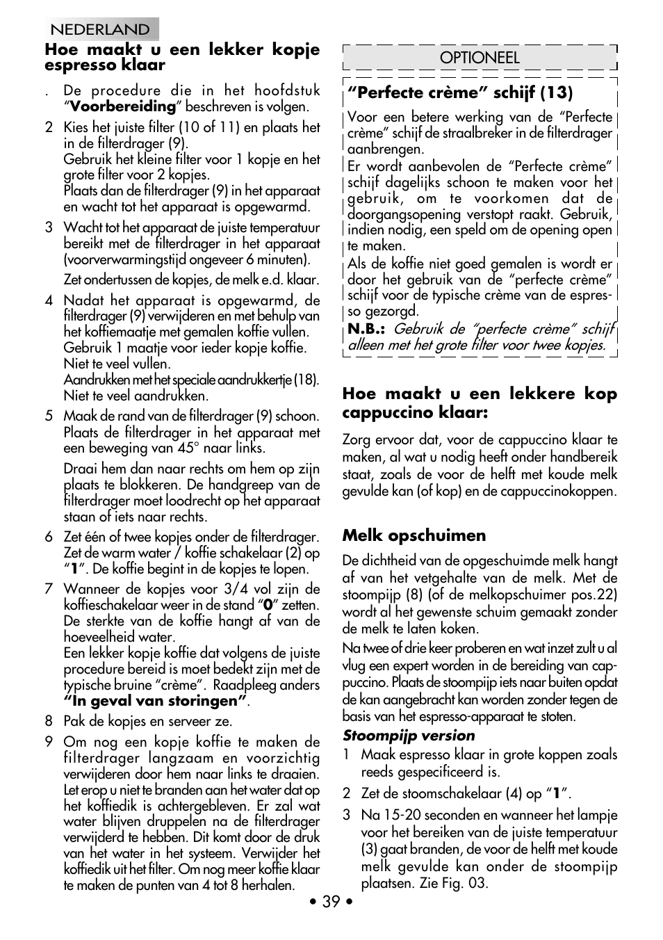 Gaggia Coffee Deluxe User Manual | Page 42 / 53