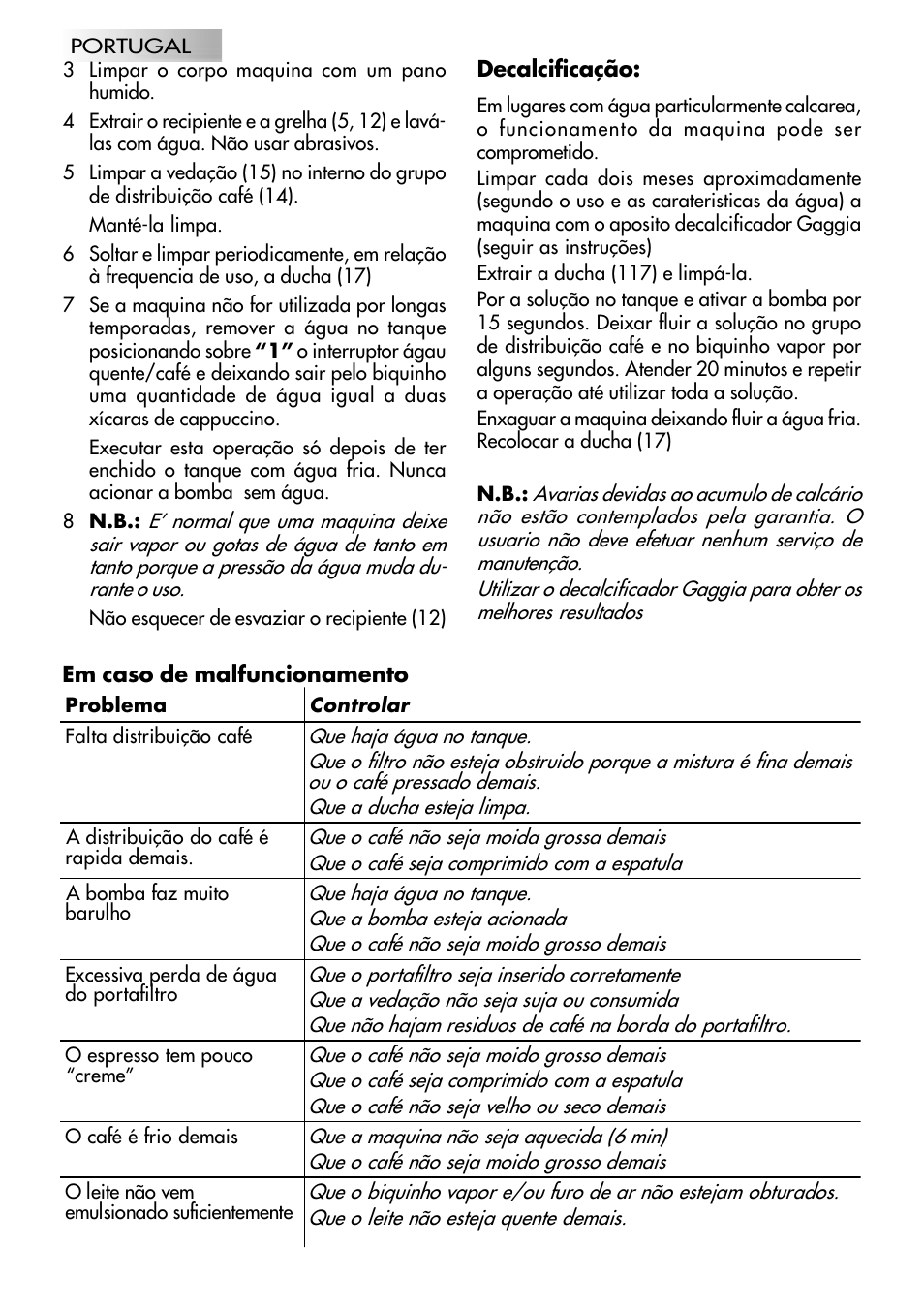 Gaggia Coffee Deluxe User Manual | Page 52 / 53