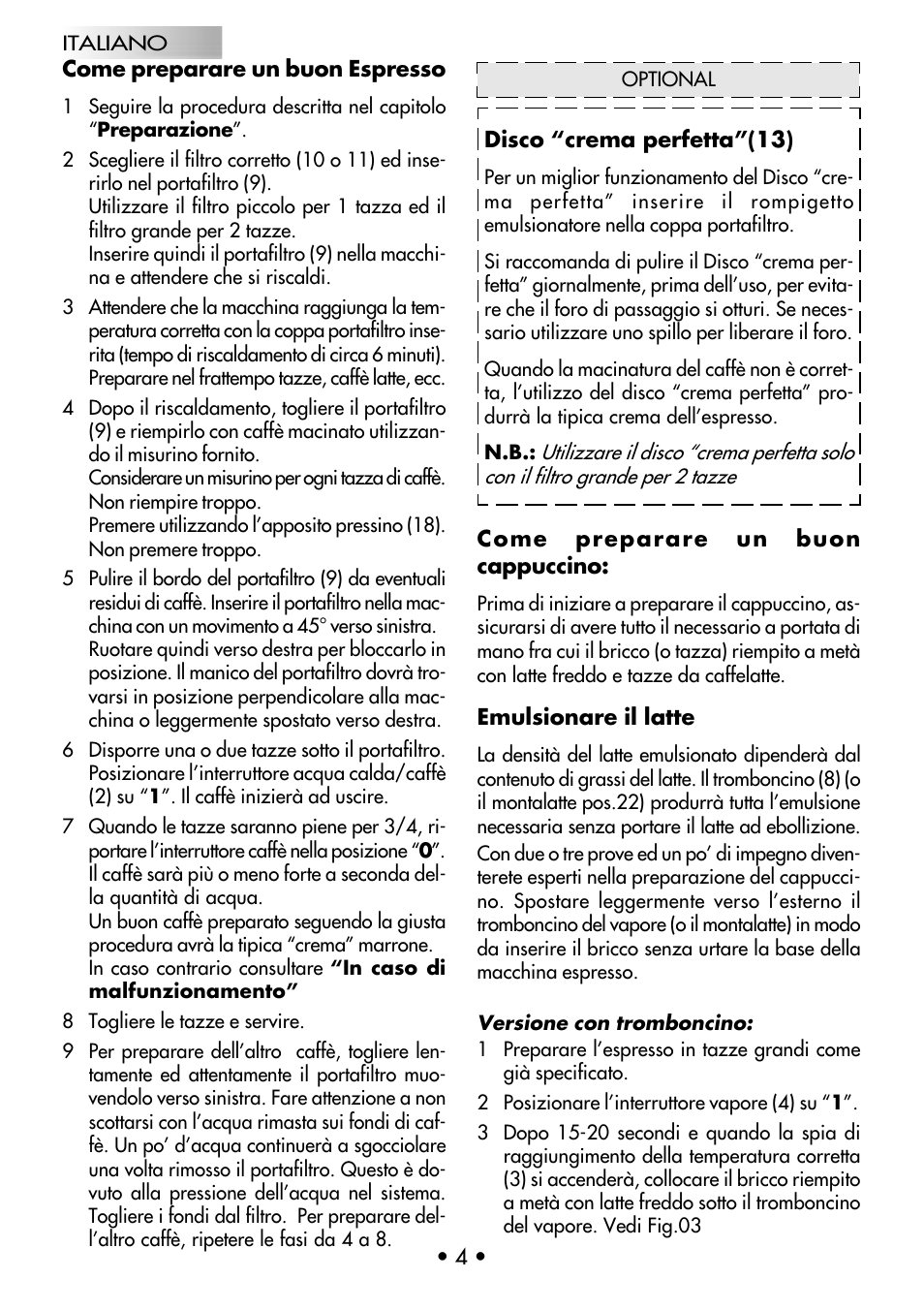 Gaggia Coffee Deluxe User Manual | Page 7 / 53