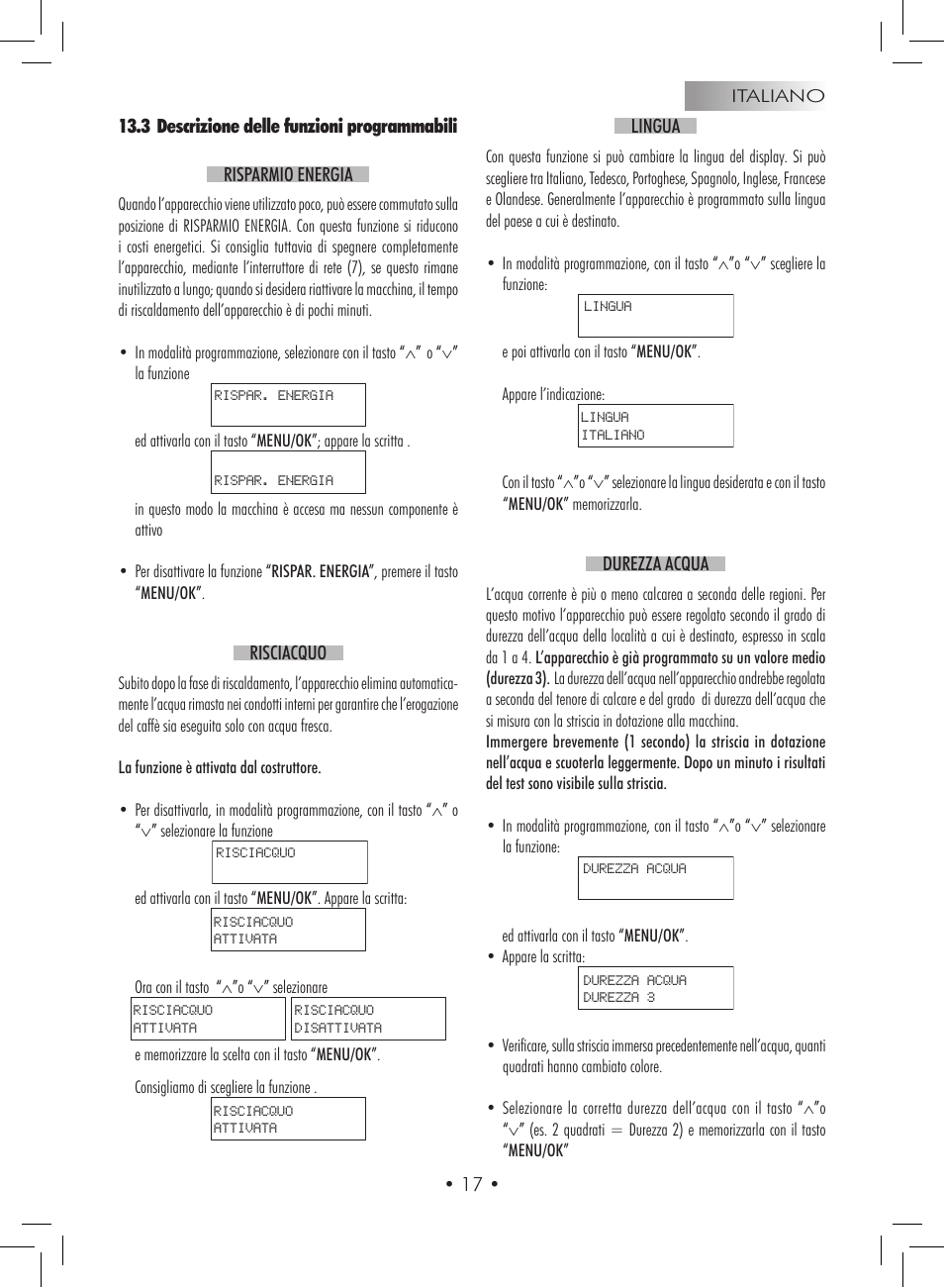 Gaggia Titanium User Manual | Page 17 / 132