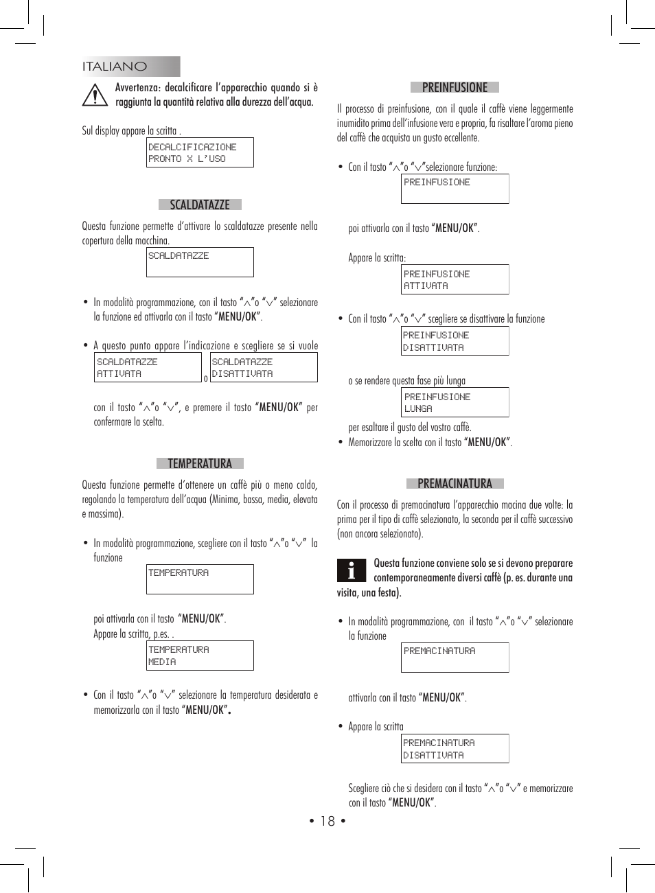 Gaggia Titanium User Manual | Page 18 / 132