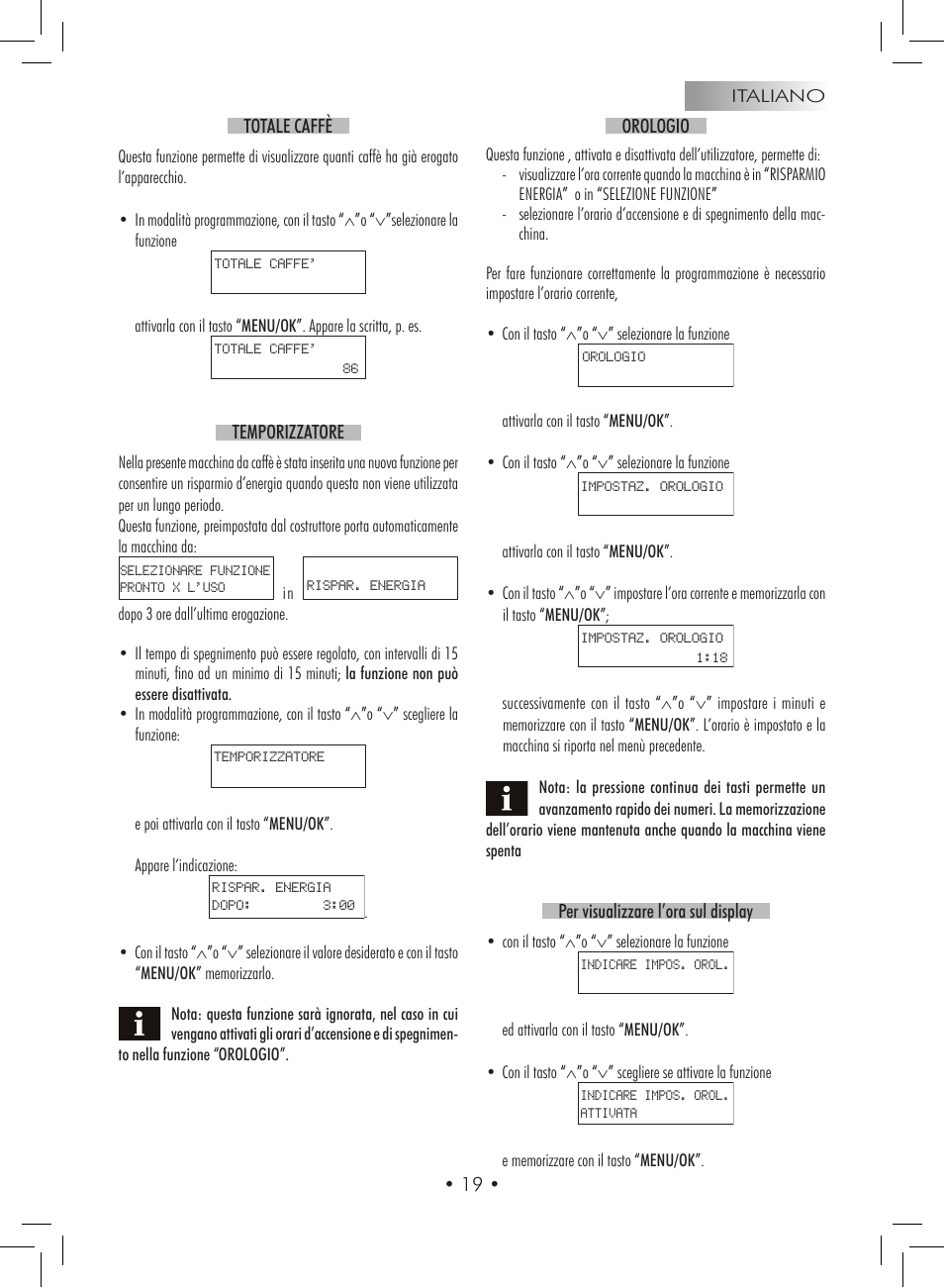 Gaggia Titanium User Manual | Page 19 / 132