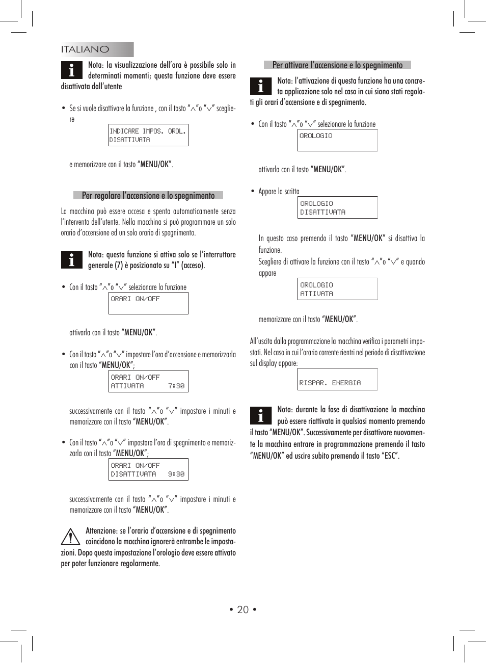 Gaggia Titanium User Manual | Page 20 / 132