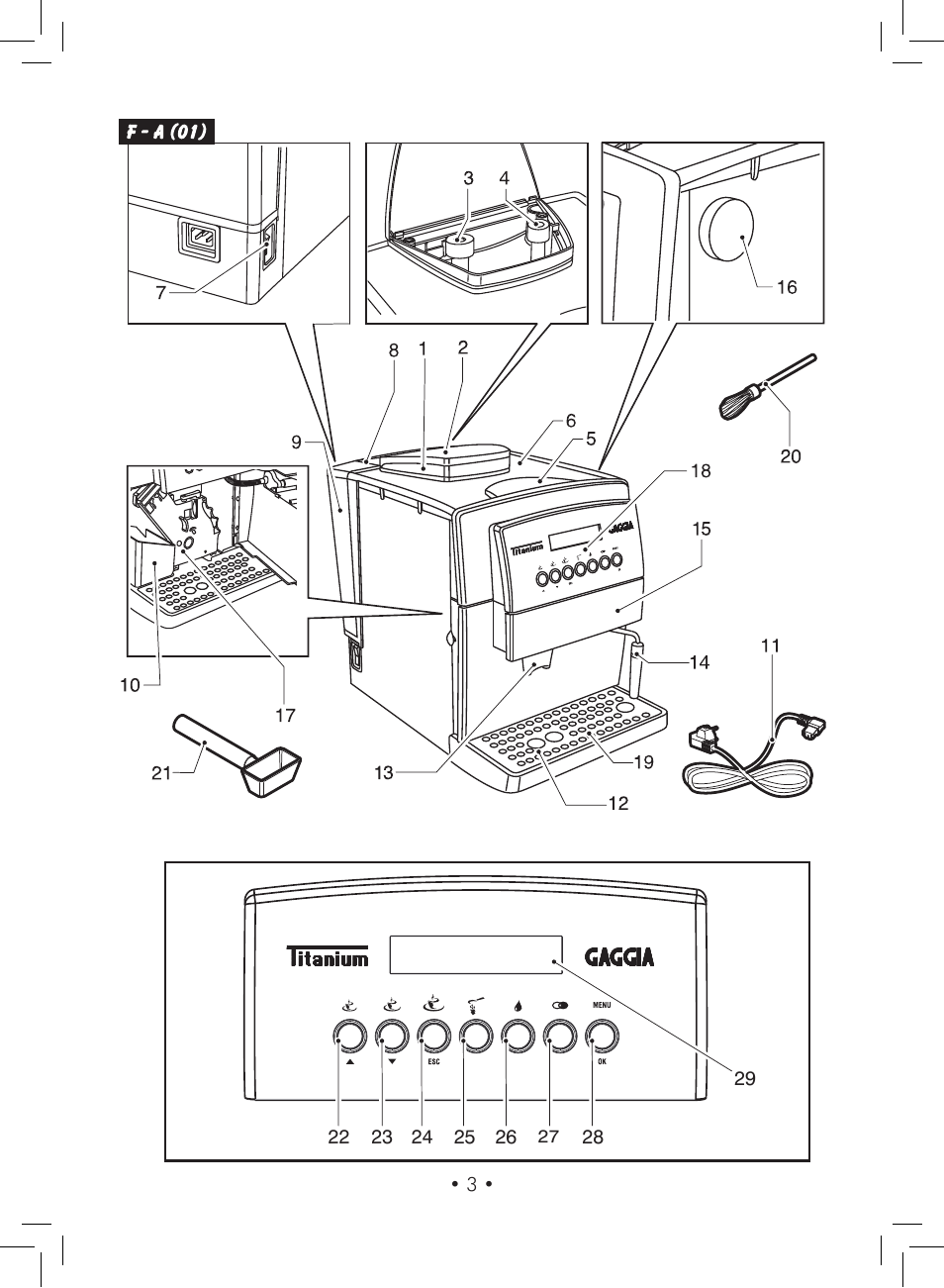 Gaggia Titanium User Manual | Page 3 / 132