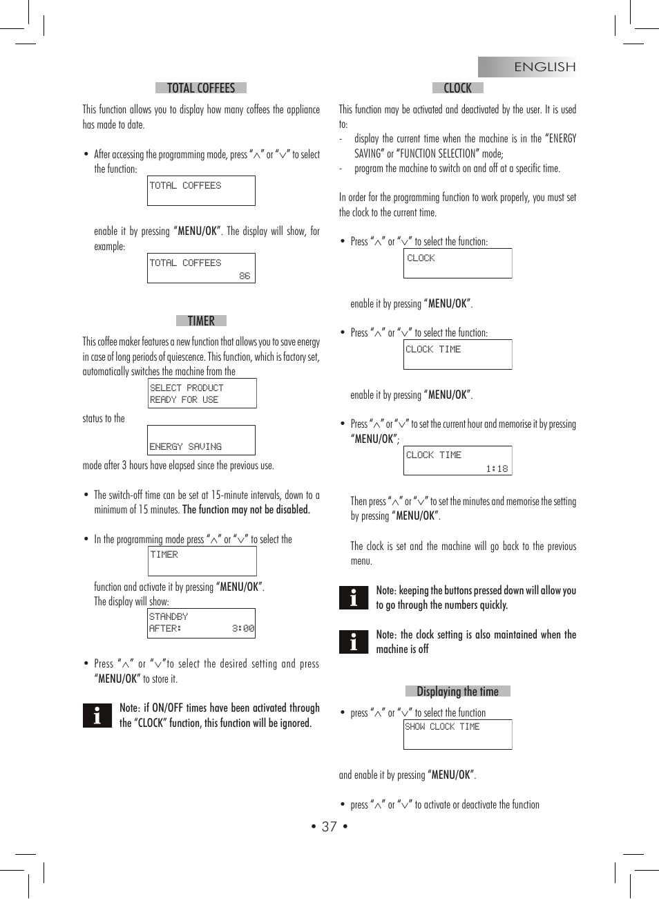 Gaggia Titanium User Manual | Page 37 / 132