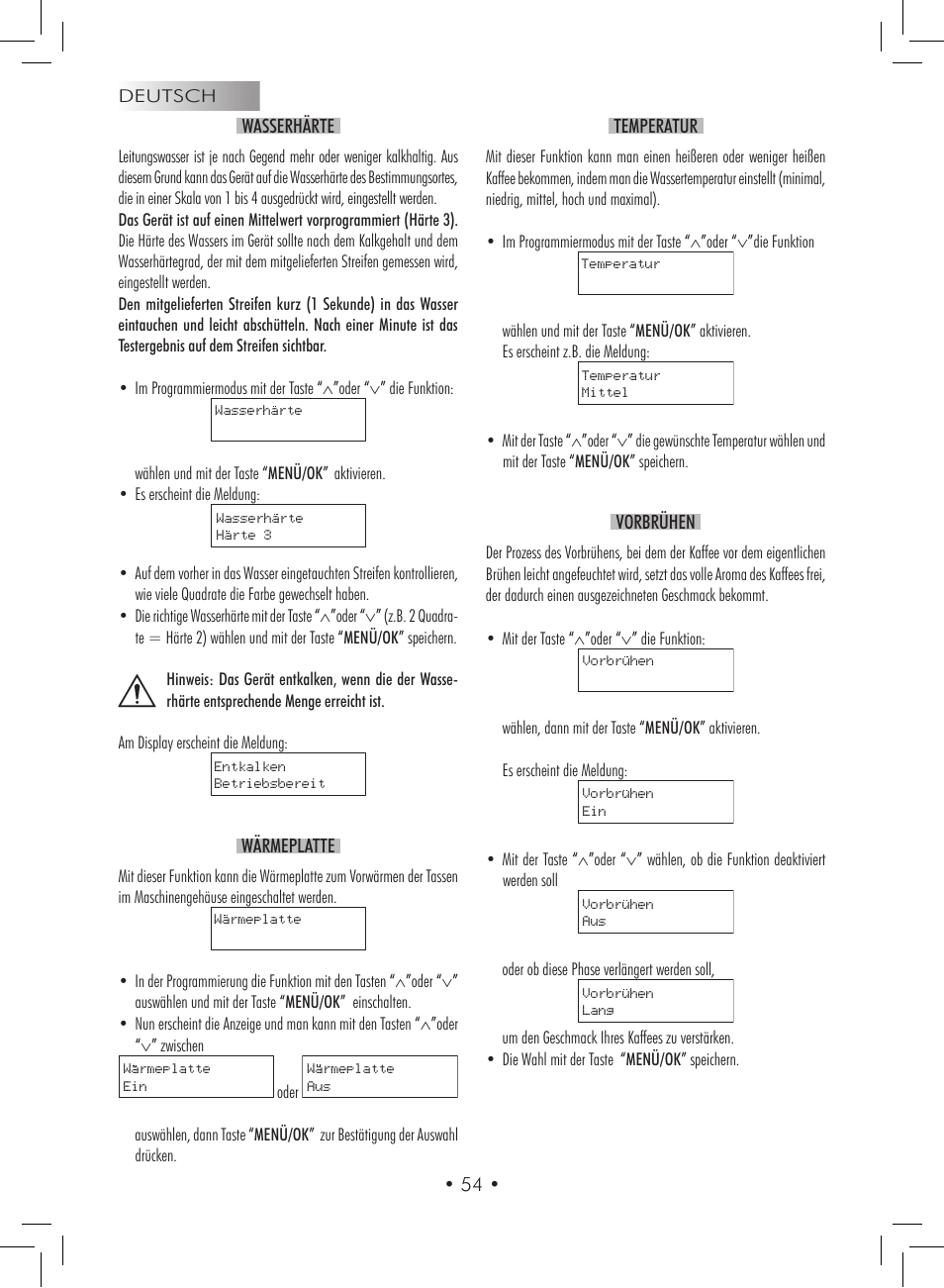 Gaggia Titanium User Manual | Page 54 / 132