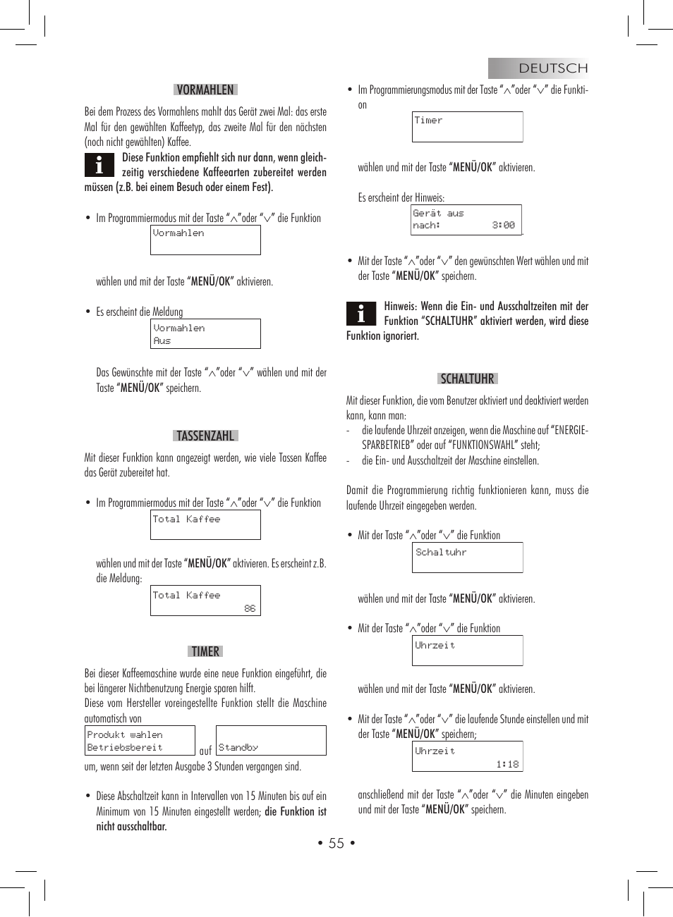 Gaggia Titanium User Manual | Page 55 / 132