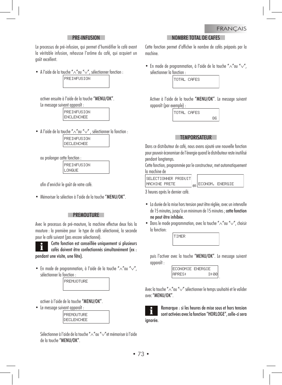 Gaggia Titanium User Manual | Page 73 / 132