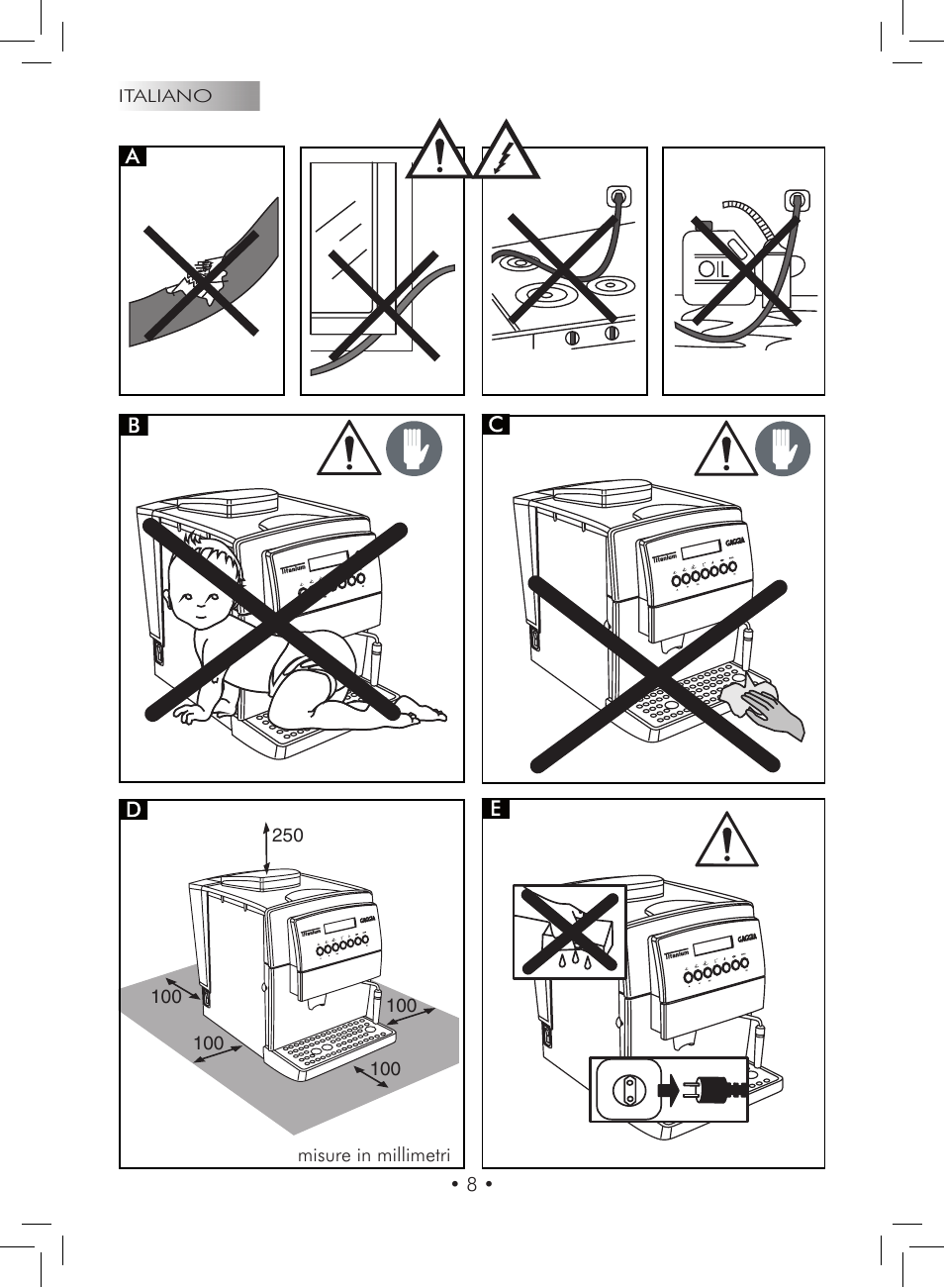 Gaggia Titanium User Manual | Page 8 / 132
