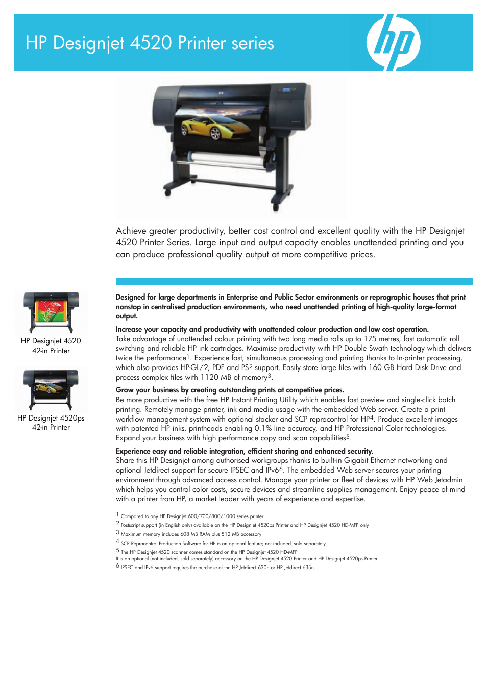 GHP Group DESIGNJET 4520 User Manual | 2 pages