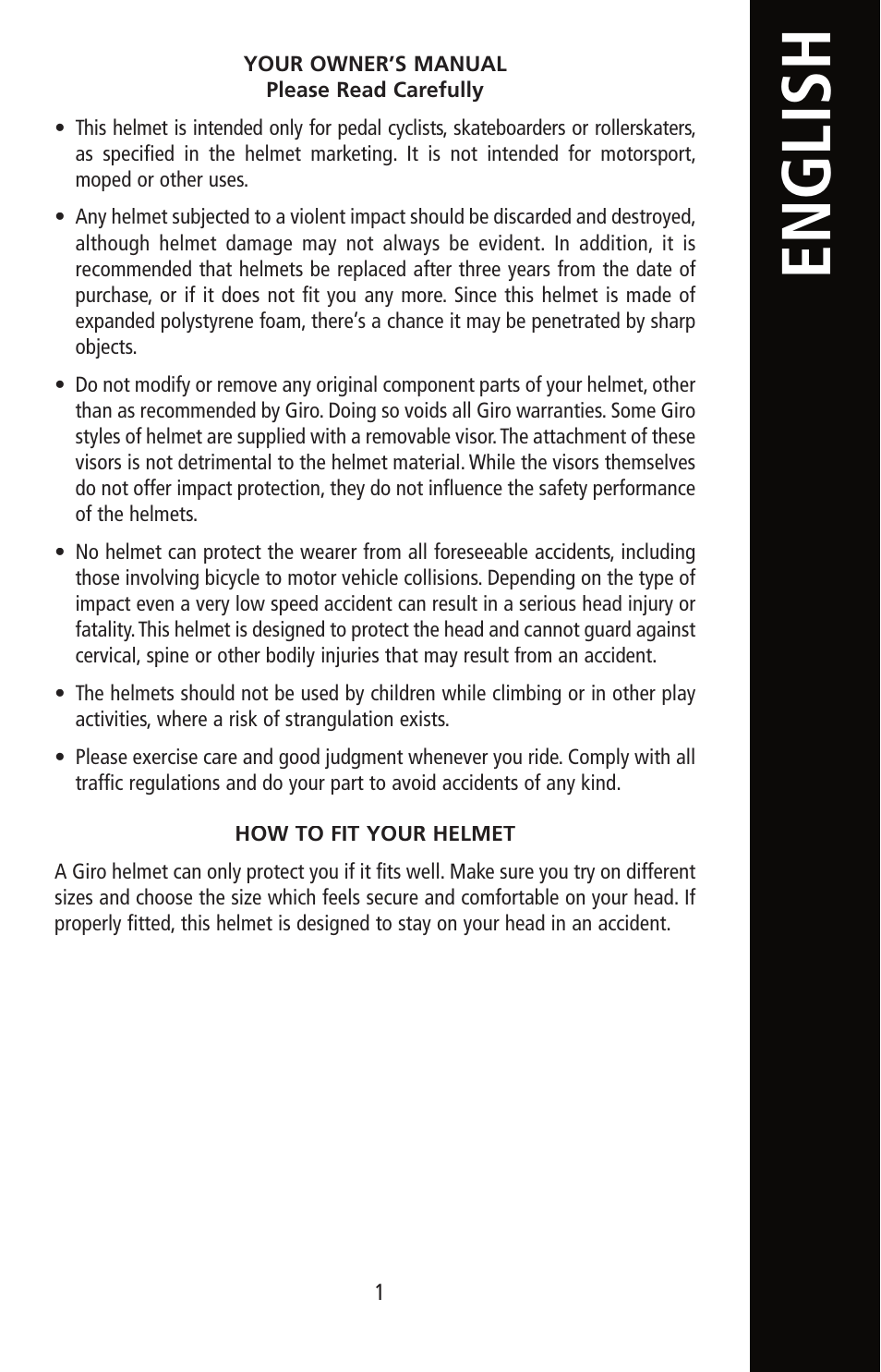 Giro Helmet User Manual | 70 pages