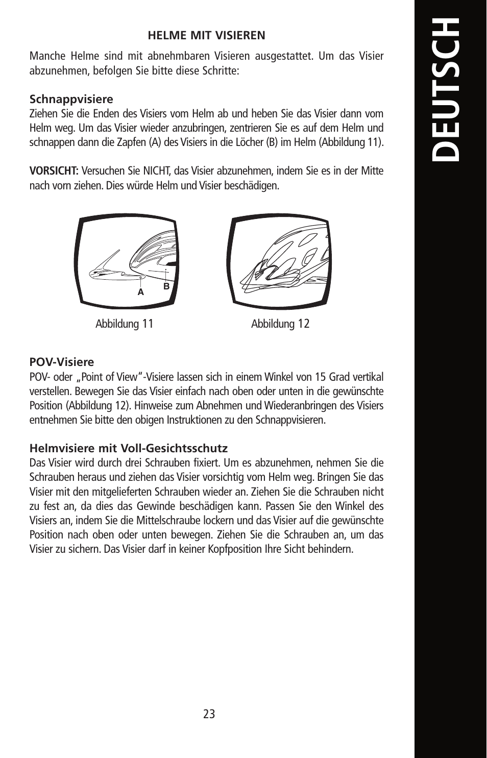 Deutsch | Giro Helmet User Manual | Page 23 / 70