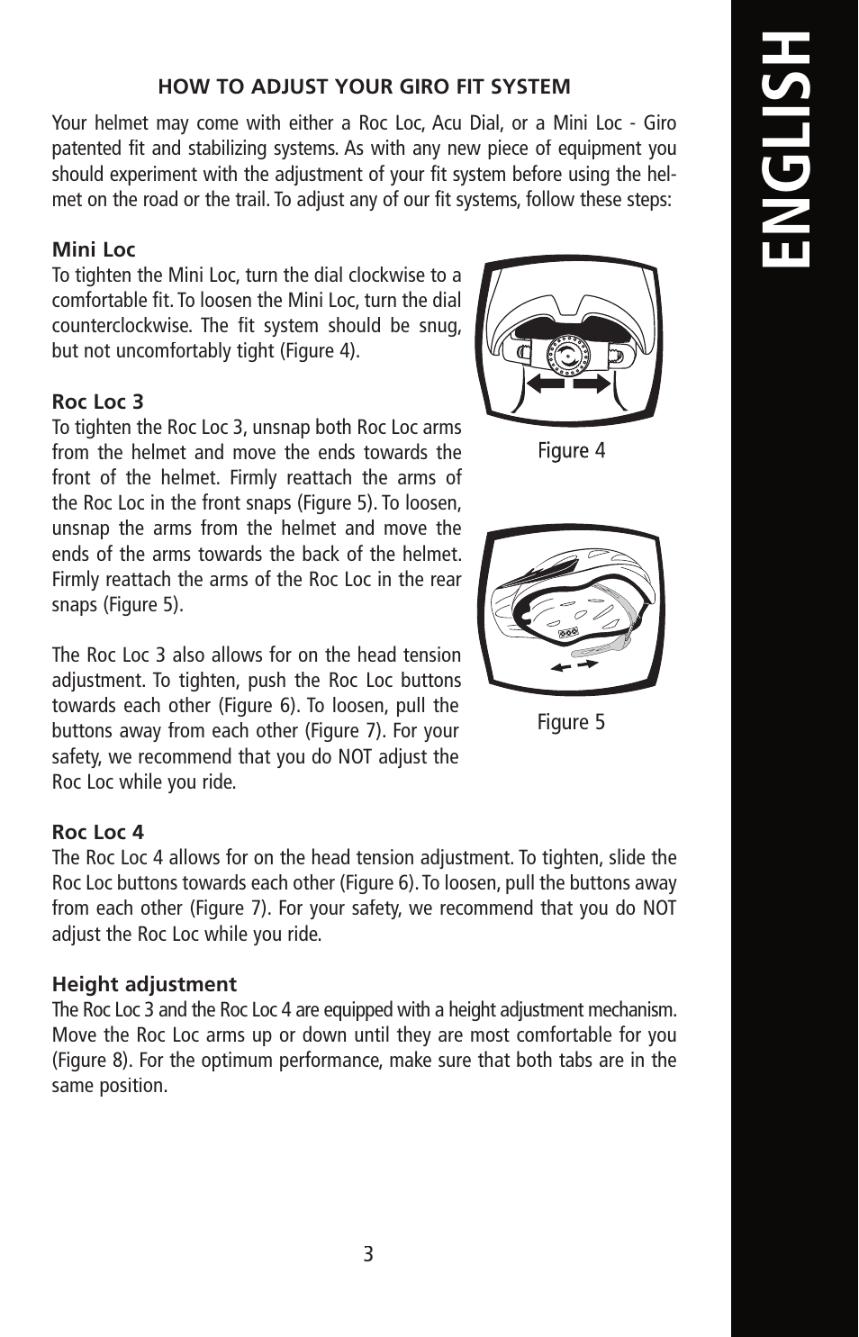 English | Giro Helmet User Manual | Page 3 / 70
