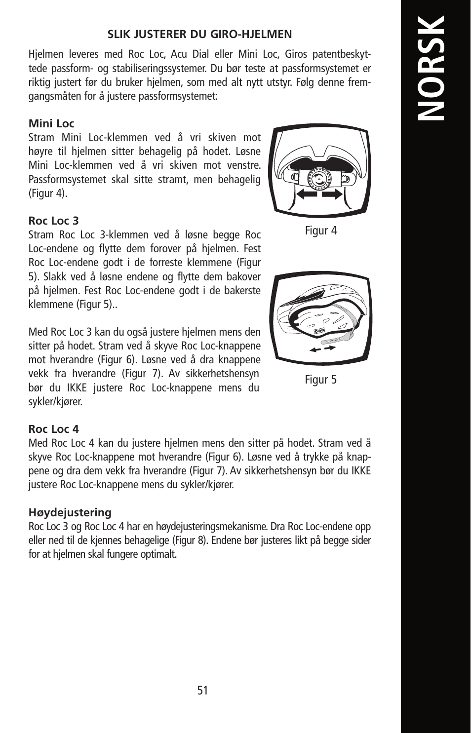 Norsk | Giro Helmet User Manual | Page 51 / 70