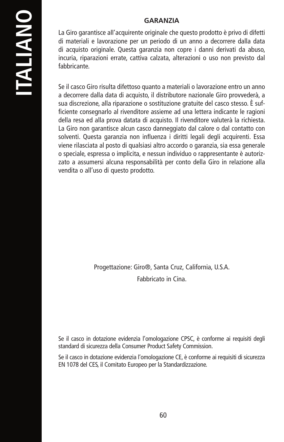 It aliano | Giro Helmet User Manual | Page 60 / 70