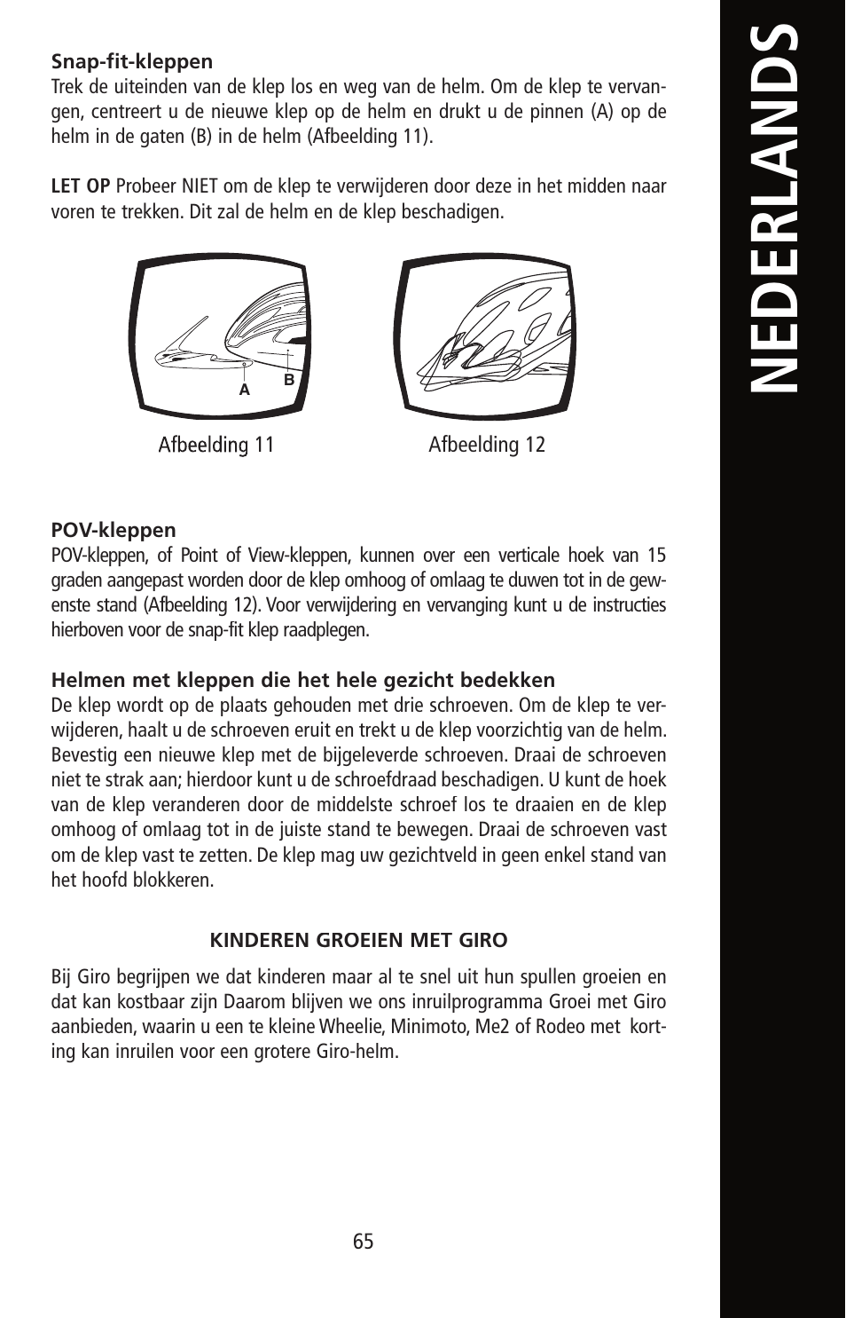 Nederlands | Giro Helmet User Manual | Page 65 / 70
