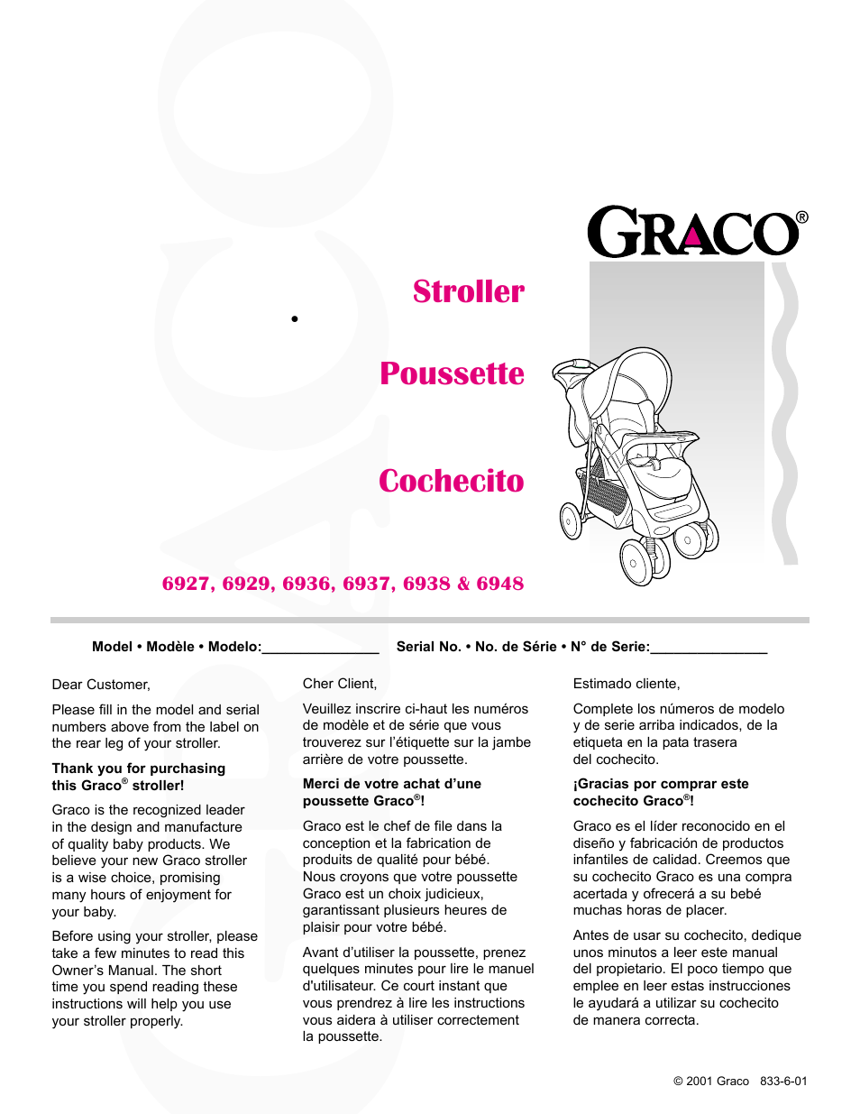 Graco 6937 User Manual | 17 pages