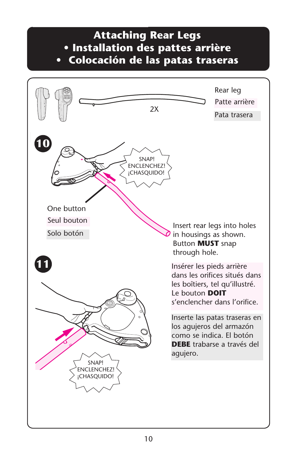 Graco Lovin' Hug PD105033A User Manual | Page 10 / 44