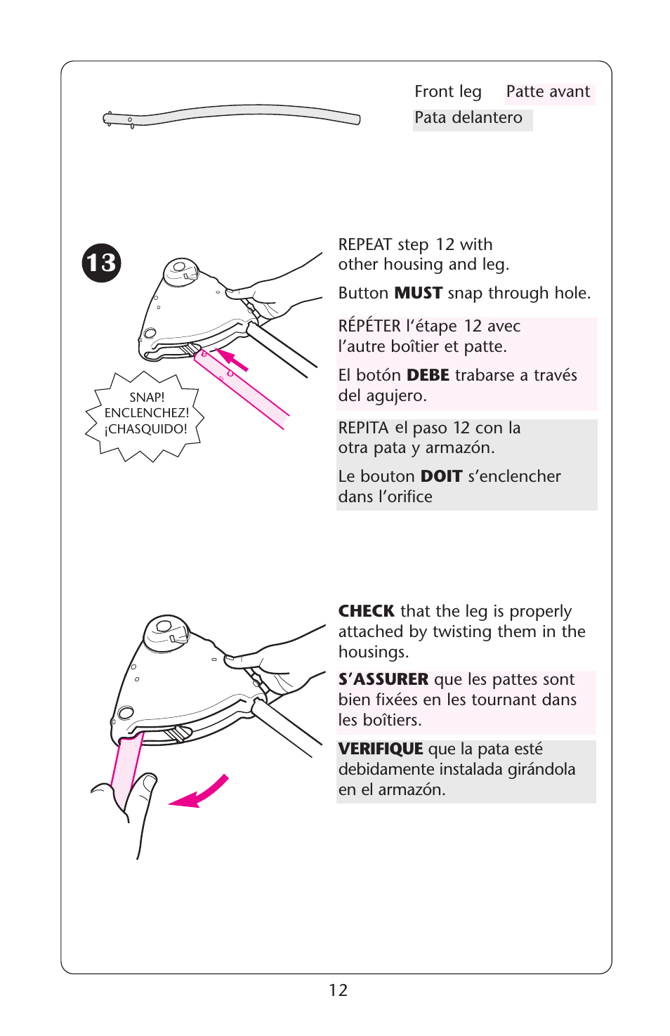 Graco Lovin' Hug PD105033A User Manual | Page 12 / 44