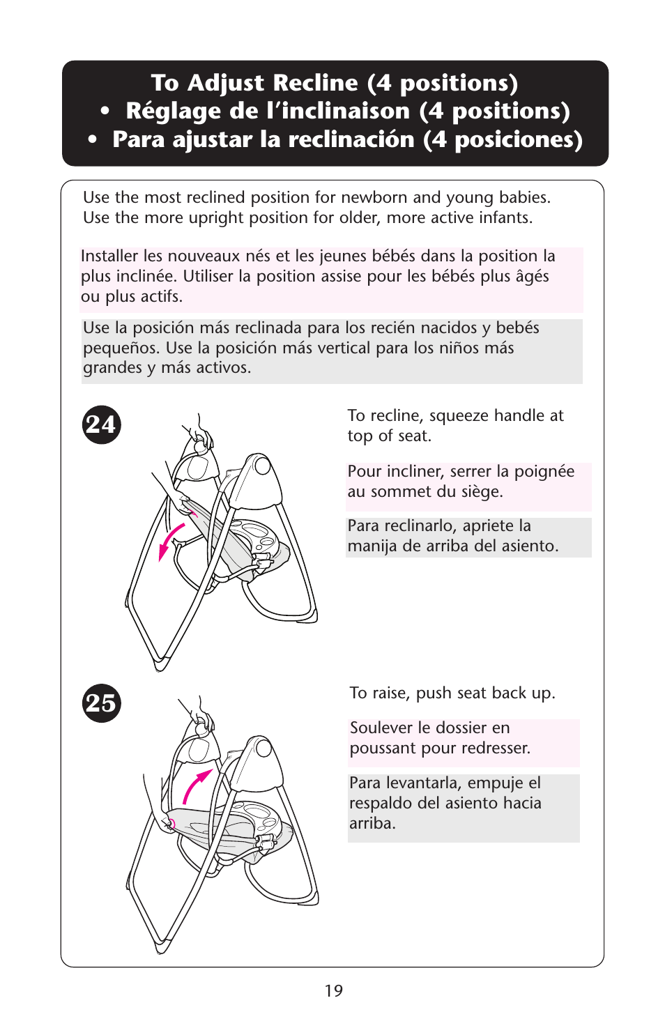 Graco Lovin' Hug PD105033A User Manual | Page 19 / 44