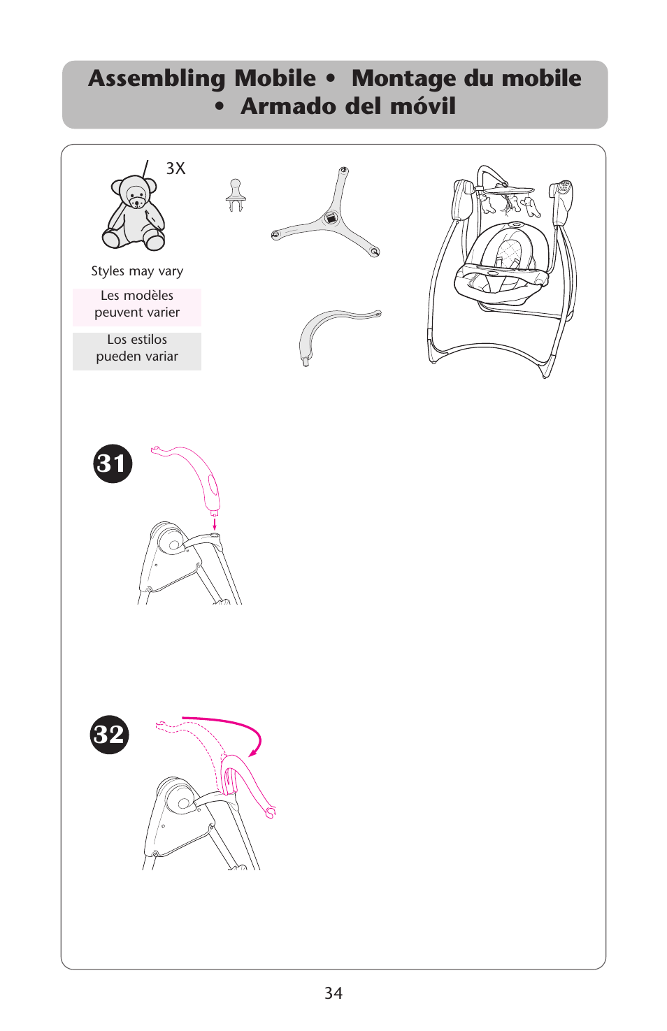Graco Lovin' Hug PD105033A User Manual | Page 34 / 44