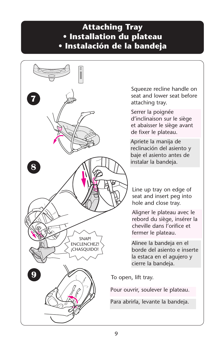 Graco Lovin' Hug PD105033A User Manual | Page 9 / 44