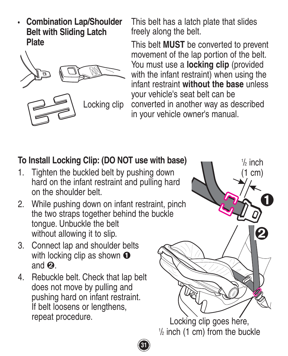 Graco SnugRide 1760658 User Manual | Page 31 / 88