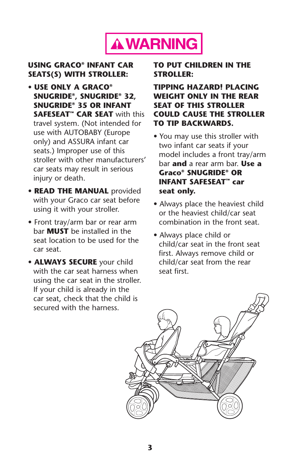 Graco PD117355A User Manual | Page 3 / 36