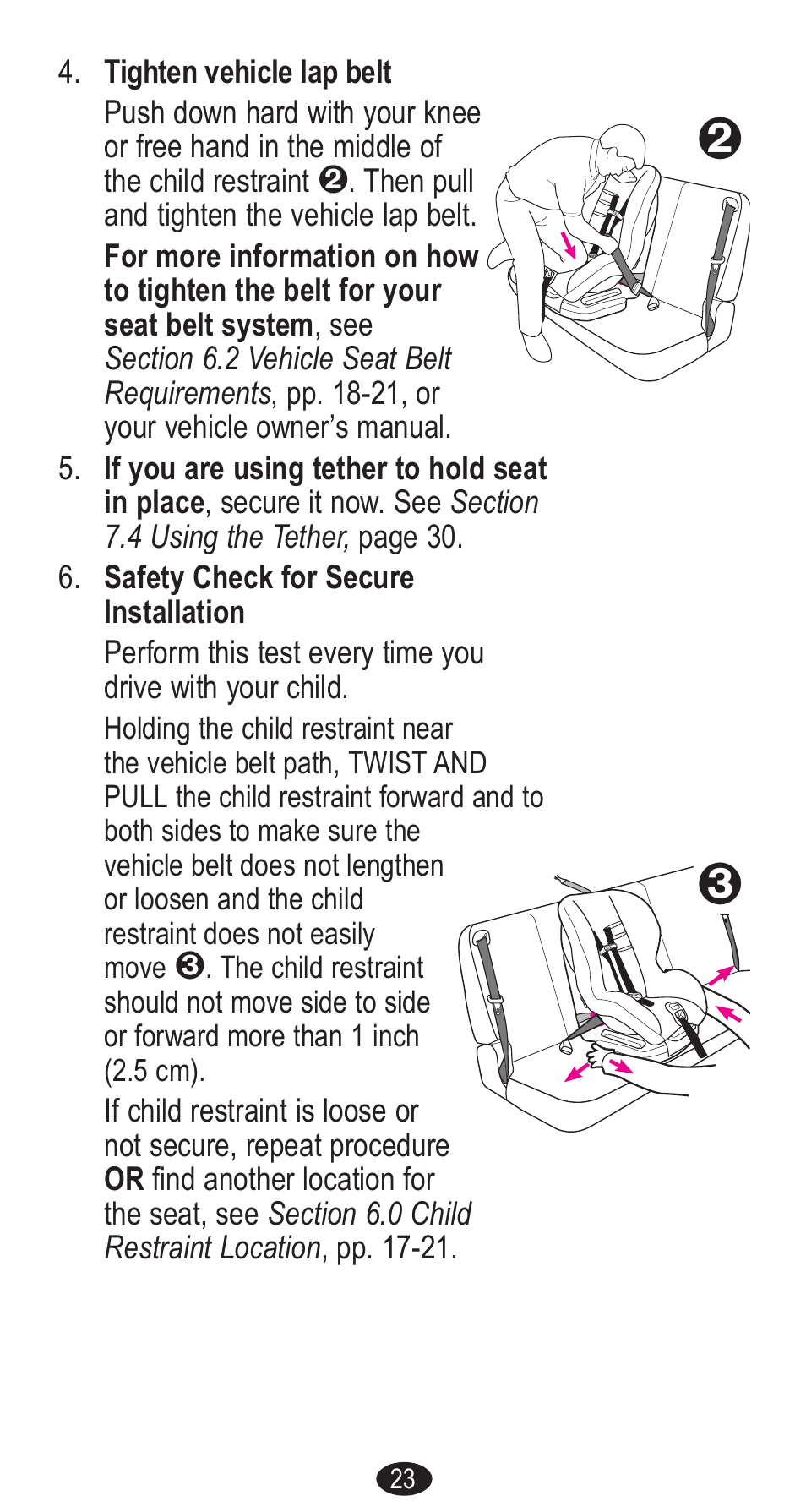 Graco Forward Facing Child Restraint User Manual | Page 23 / 76