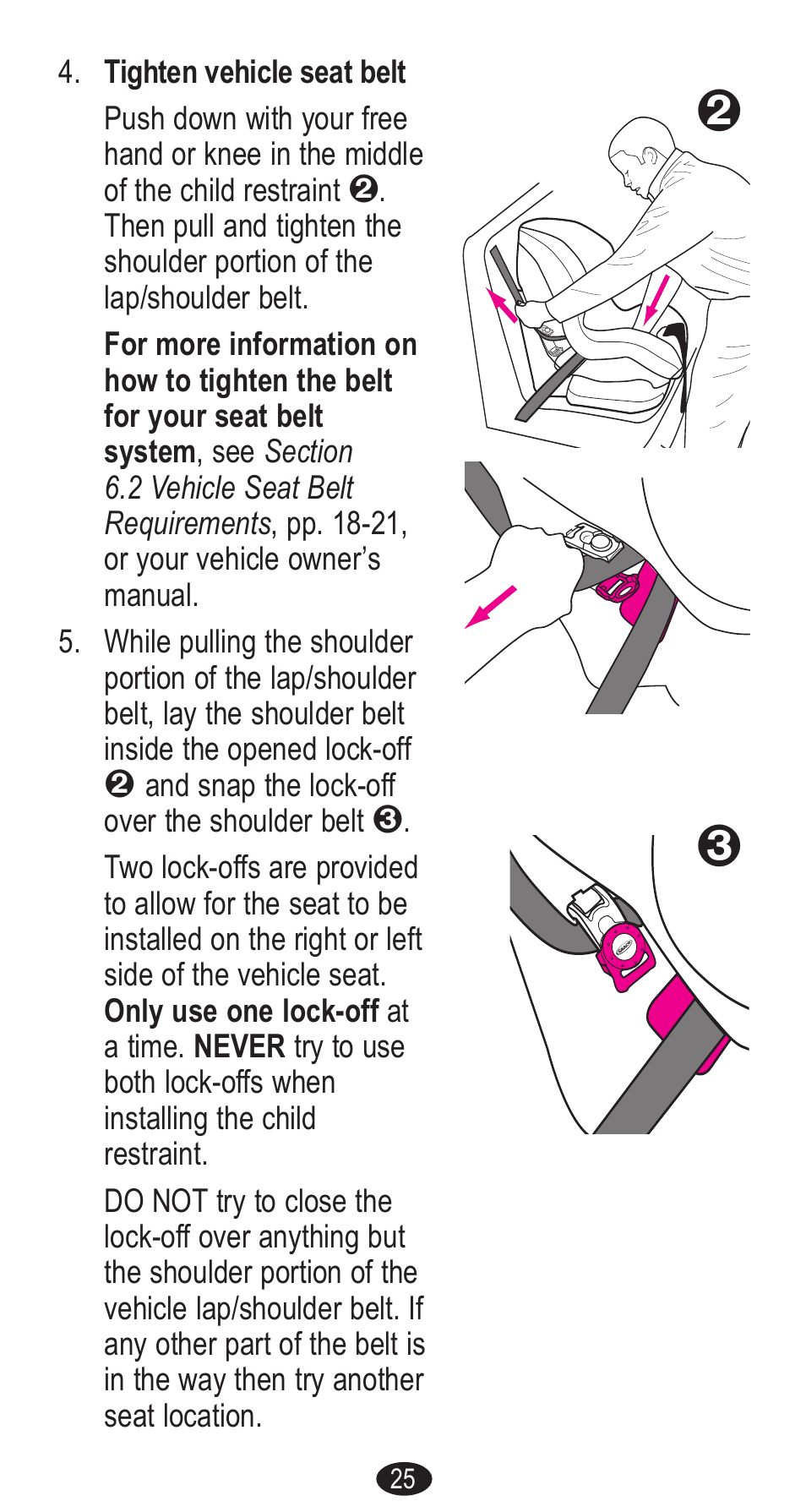 Graco Forward Facing Child Restraint User Manual | Page 25 / 76