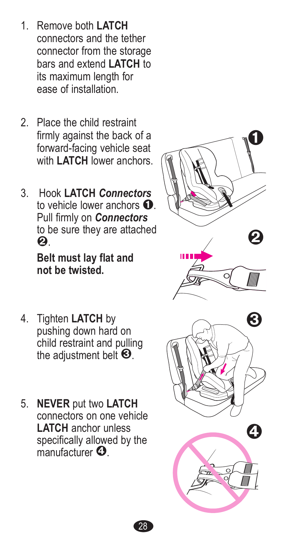 Graco Forward Facing Child Restraint User Manual | Page 28 / 76