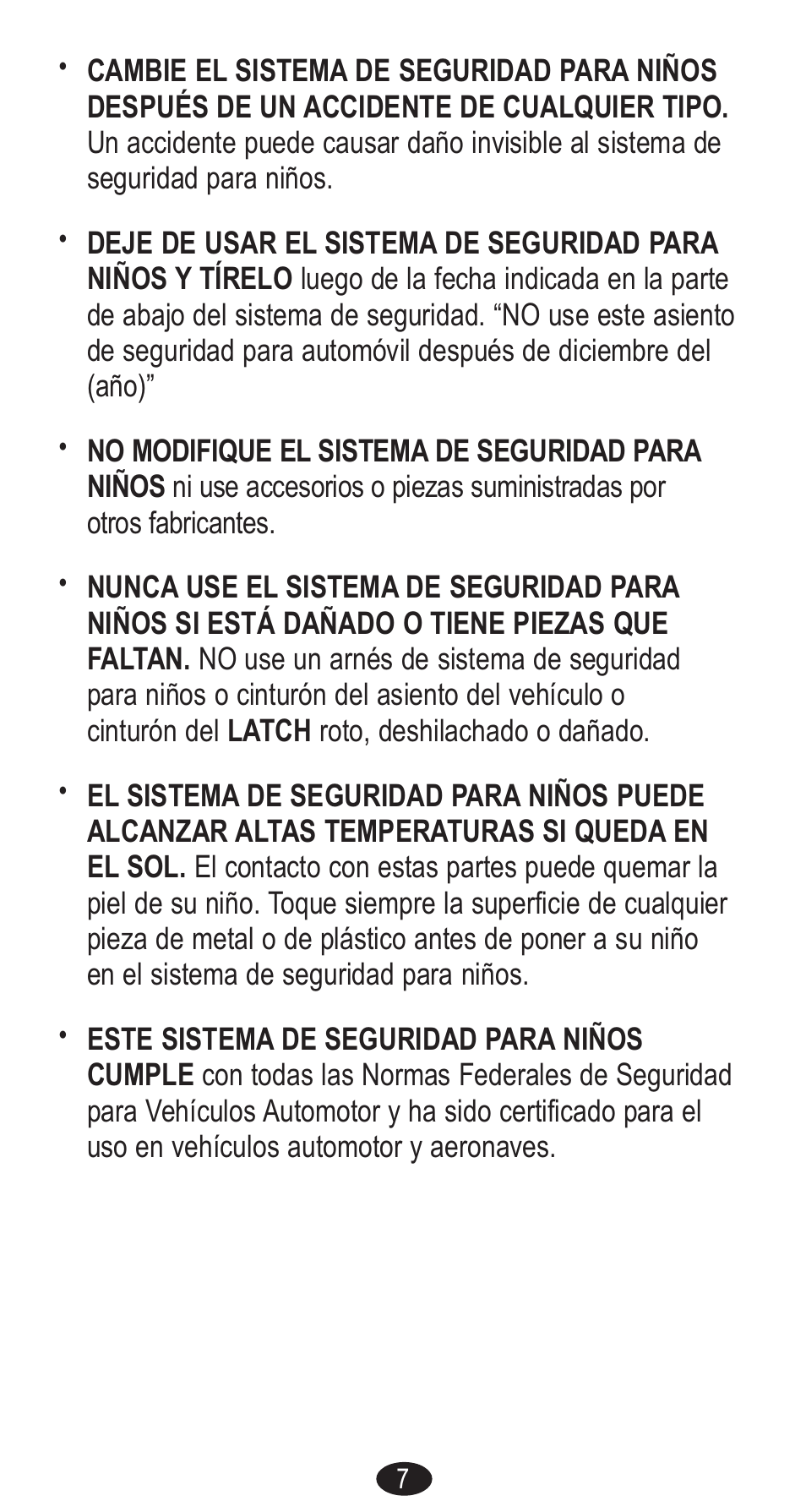 Graco Forward Facing Child Restraint User Manual | Page 45 / 76