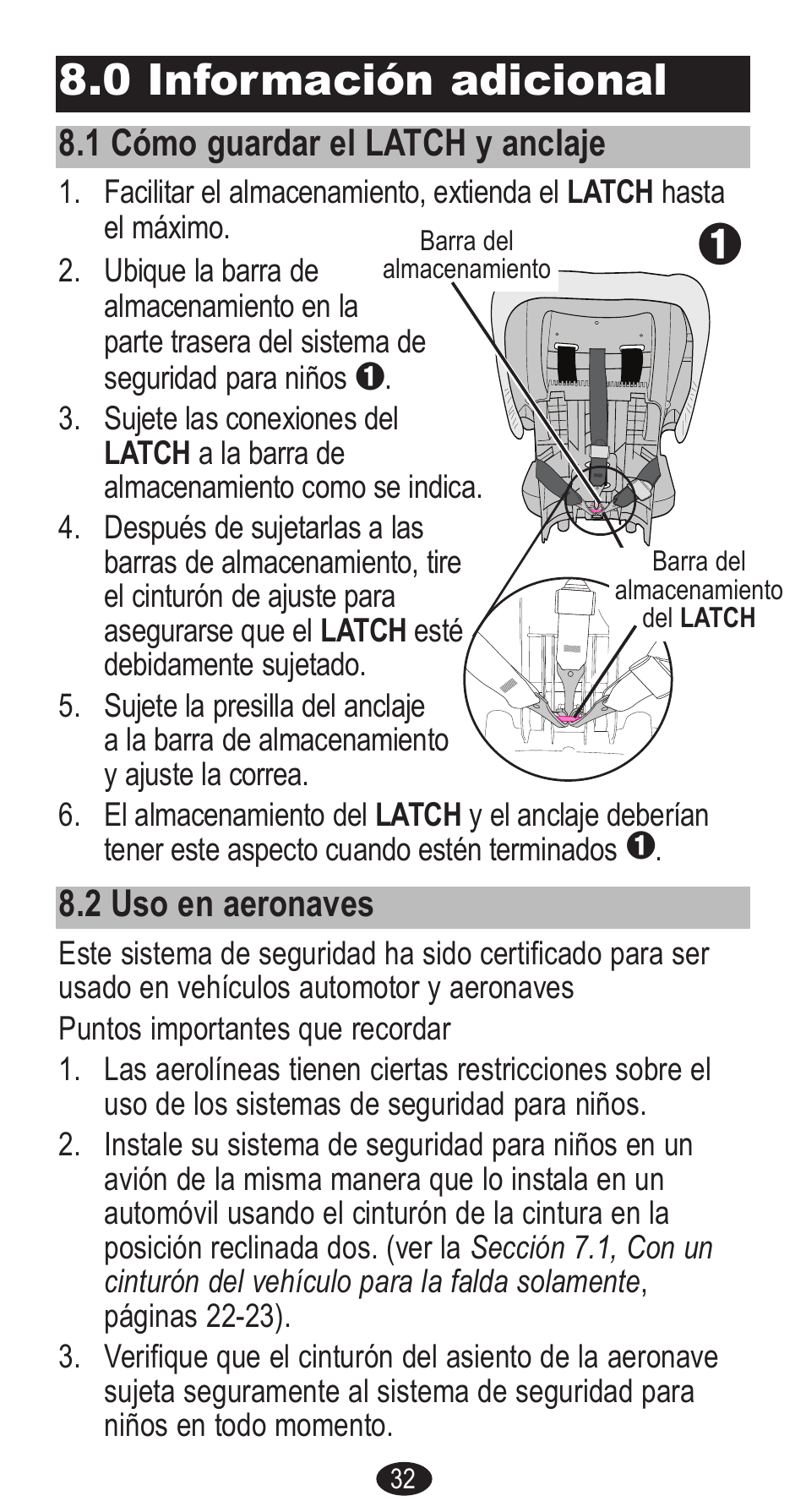 0 información adicional | Graco Forward Facing Child Restraint User Manual | Page 70 / 76