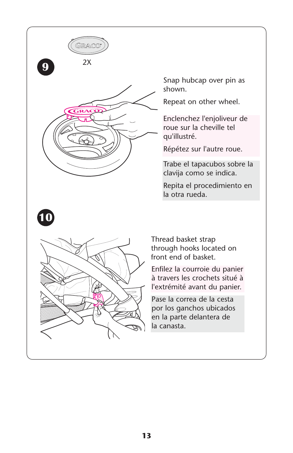 Graco Quattro Tour 1749531 User Manual | Page 13 / 128