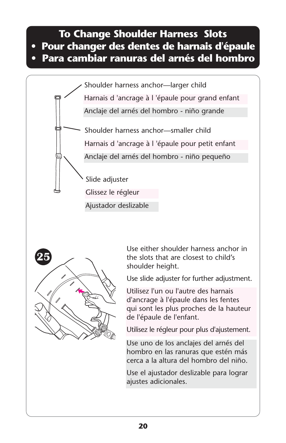 Graco Quattro Tour 1749531 User Manual | Page 20 / 128