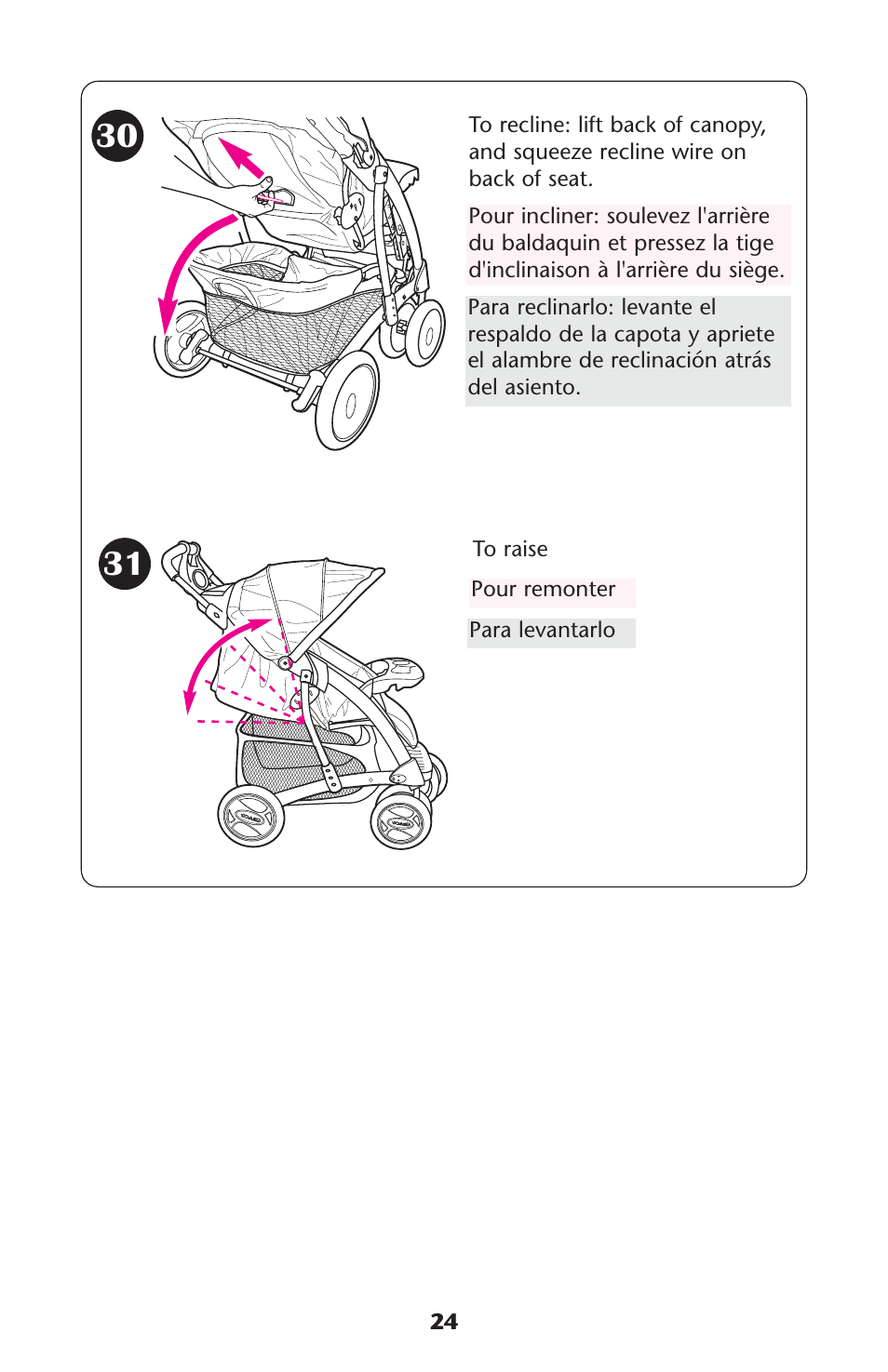 Graco Quattro Tour 1749531 User Manual | Page 24 / 128